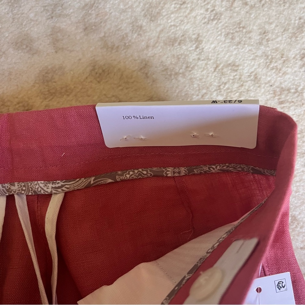 NWT Red linen shorts (size 6) - Picture 3 of 4